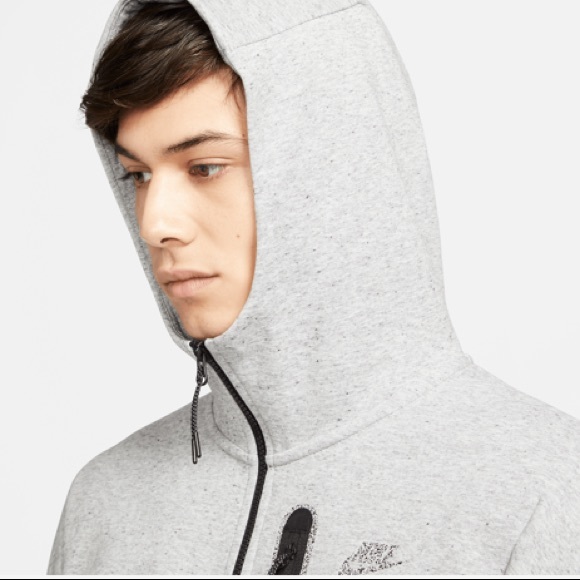 NWT Nike Sportswear Revival Tech Fleece 2-piece Hoodie/Joggers - Grey/Redstone - Picture 5 of 16